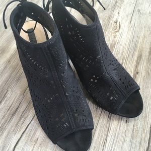 Black suede heel size 7.5